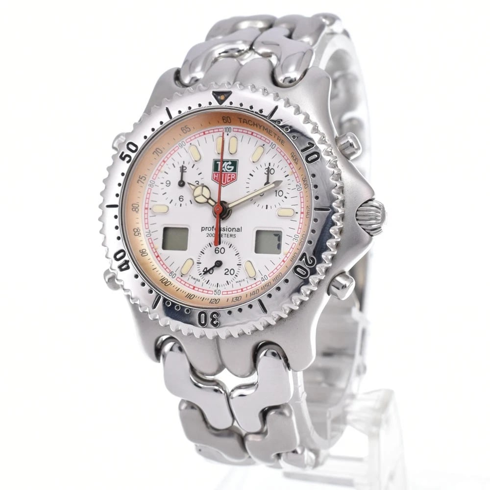 TAG HEUER CHRONOGRAPH WHITE DIAL QUARTZ WATCH: Tag Heuer Chronograph White Dial Quartz Watch Brand: TAG HEUER Type/Style: Wristwatch Material: Band Material Stainless Steel, Case Material Stainless Steel Color: Case Color Silver, Band Color