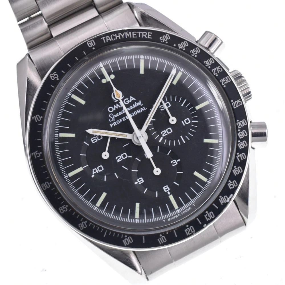 OMEGA SPEEDMASTER PROFESSIONAL WATCH: Omega Speedmaster Professional Watch Brand: OMEGA Type/Style: Wristwatch Material: Band Material Stainless Steel, Case Material Stainless Steel Color: Case Color Silver, Band Color Silver, Dial Color 