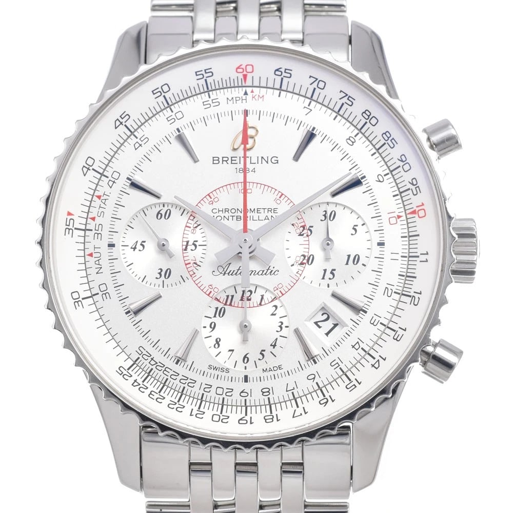 BREITLING MONT BRILLANT AUTOMATIC WATCH: Breitling Mont Brillant Automatic Watch Brand: BREITLING Type/Style: Wristwatch Material: Band Material Stainless Steel, Case Material Stainless Steel Color: Case Color Silver, Band Color Silver,