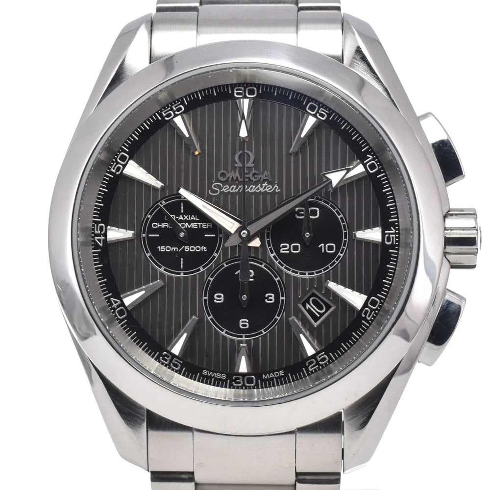 OMEGA SEAMASTER AQUA TERRA AUTOMATIC WATCH: Omega Seamaster Aqua Terra Automatic Watch Brand: OMEGA Type/Style: Wristwatch Material: Band Material Stainless Steel, Case Material Stainless Steel Color: Case Color Silver, Band Color Silver, Dial 