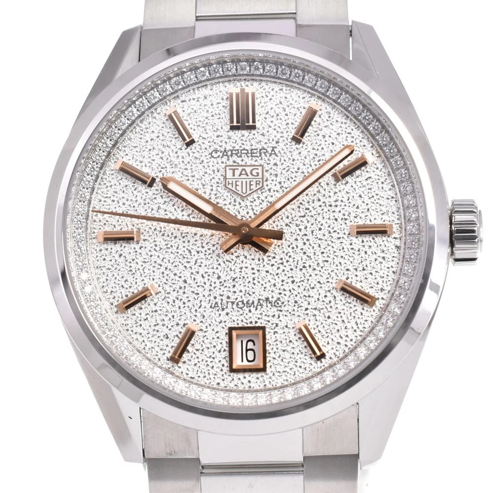 TAG HEUER CARRERA DATE DIAMOND UNISEX WATCH: Tag Heuer Carrera Date Diamond Unisex Watch Brand: TAG HEUER Type/Style: Wristwatch Material: Band Material Stainless Steel, Case Material Stainless Steel Color: Case Color Silver, Band Color Silver,