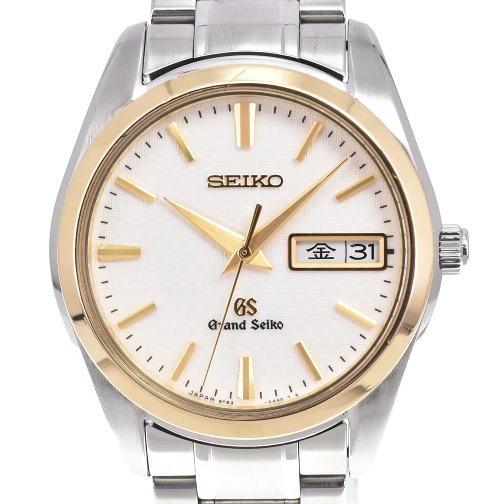 SEIKO GRAND SEIKO DAY DATE K18YG BEZEL WATCH: Seiko Grand Seiko Day Date K18Yg Bezel Watch Brand: SEIKO Type/Style: Wristwatch Material: Band Material Stainless Steel, Case Material Stainless Steel/K18YG Color: Case Color Silver / Gold, Band Colo