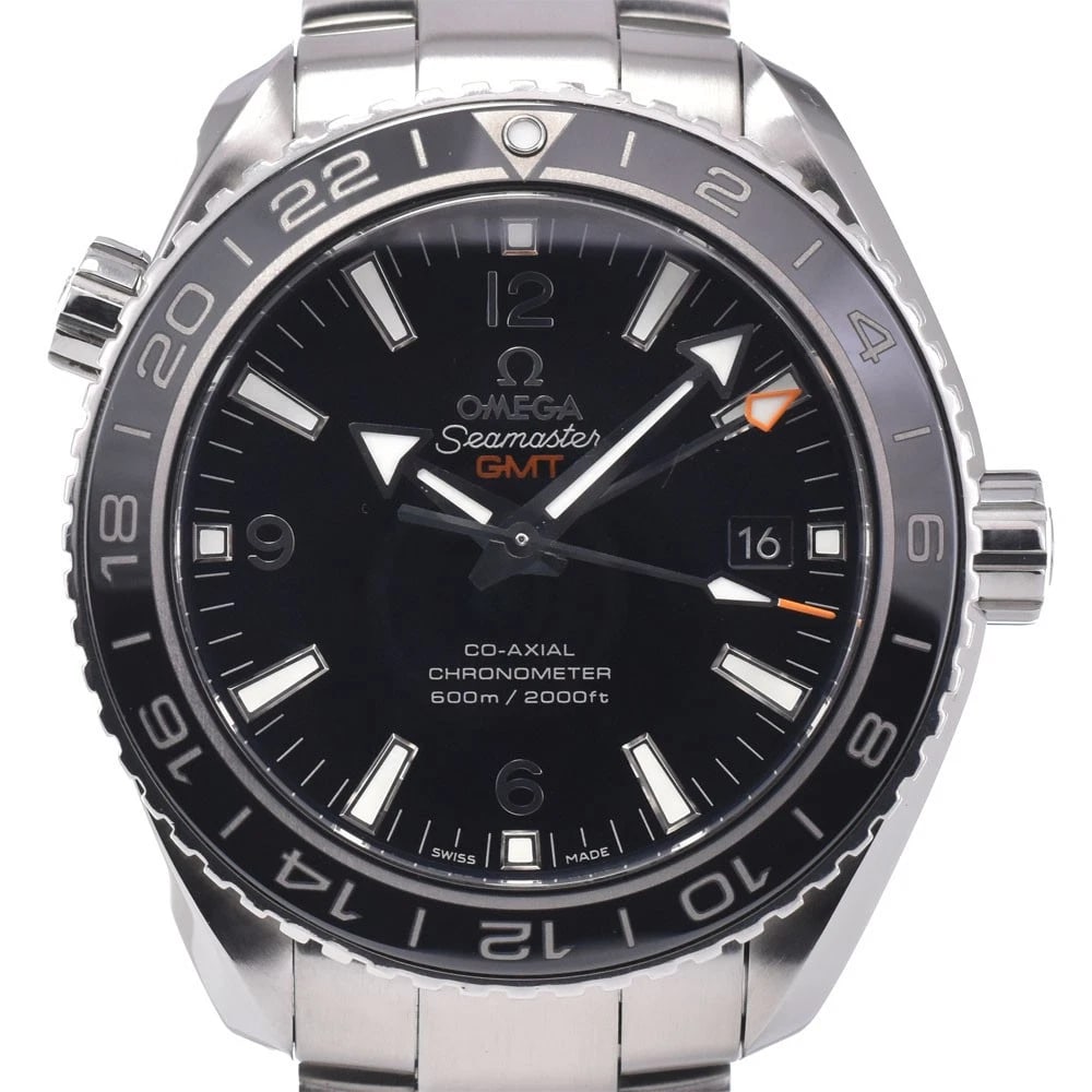 OMEGA SEAMASTER PLANET OCEAN GMT AUTOMATIC WATCH: Omega Seamaster Planet Ocean Gmt Automatic Watch Brand: OMEGA Type/Style: Wristwatch Material: Band Material Stainless Steel, Case Material Stainless Steel Color: Case Color Silver, Band Color Silver,