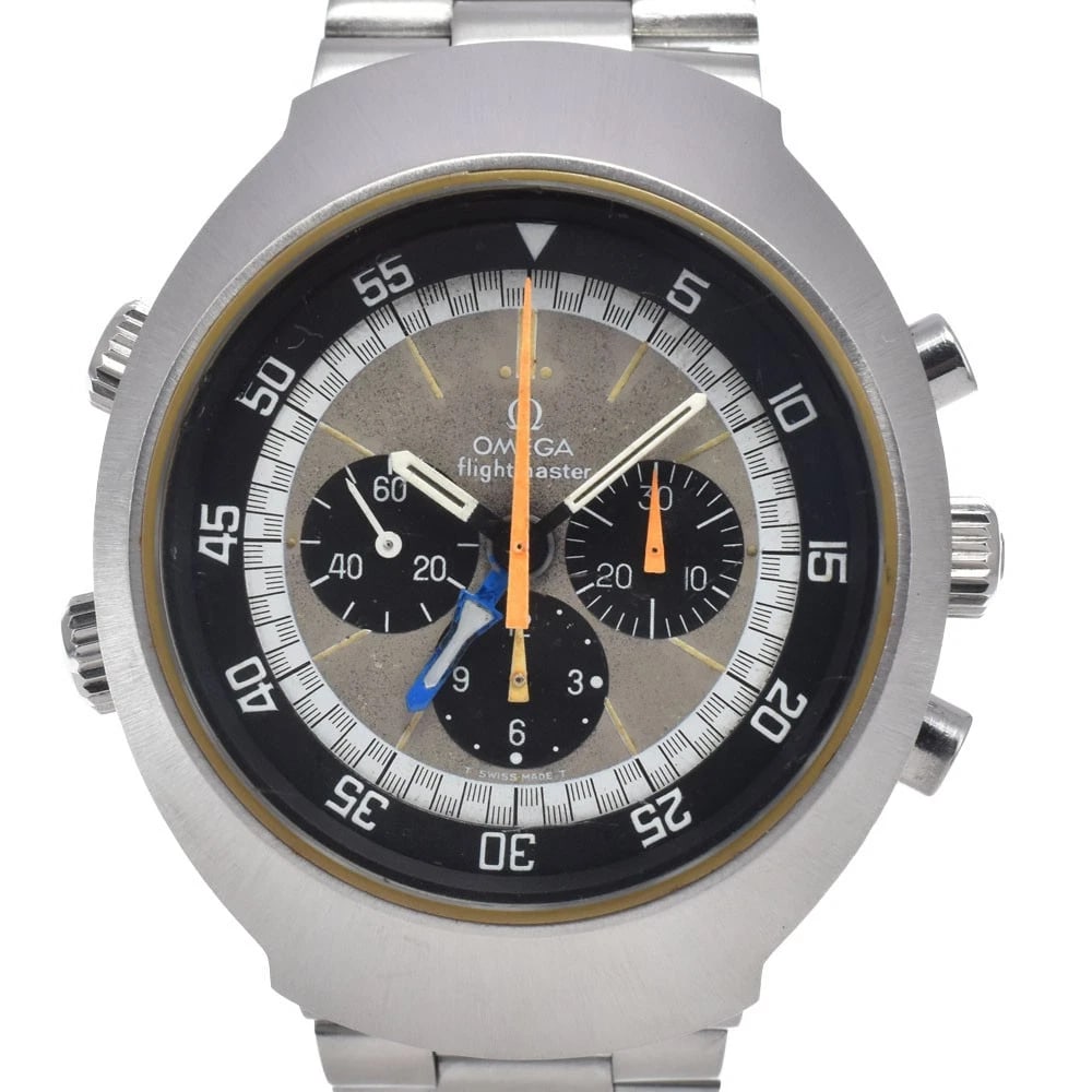 OMEGA FLIGHT MASTER CHRONOGRAPH HAND WINDING WATCH: Omega Flight Master Chronograph Hand Winding Watch Brand: OMEGA Type/Style: Wristwatch Material: Band Material Stainless Steel, Case Material Stainless Steel Color: Case Color Silver, Band Color Silve