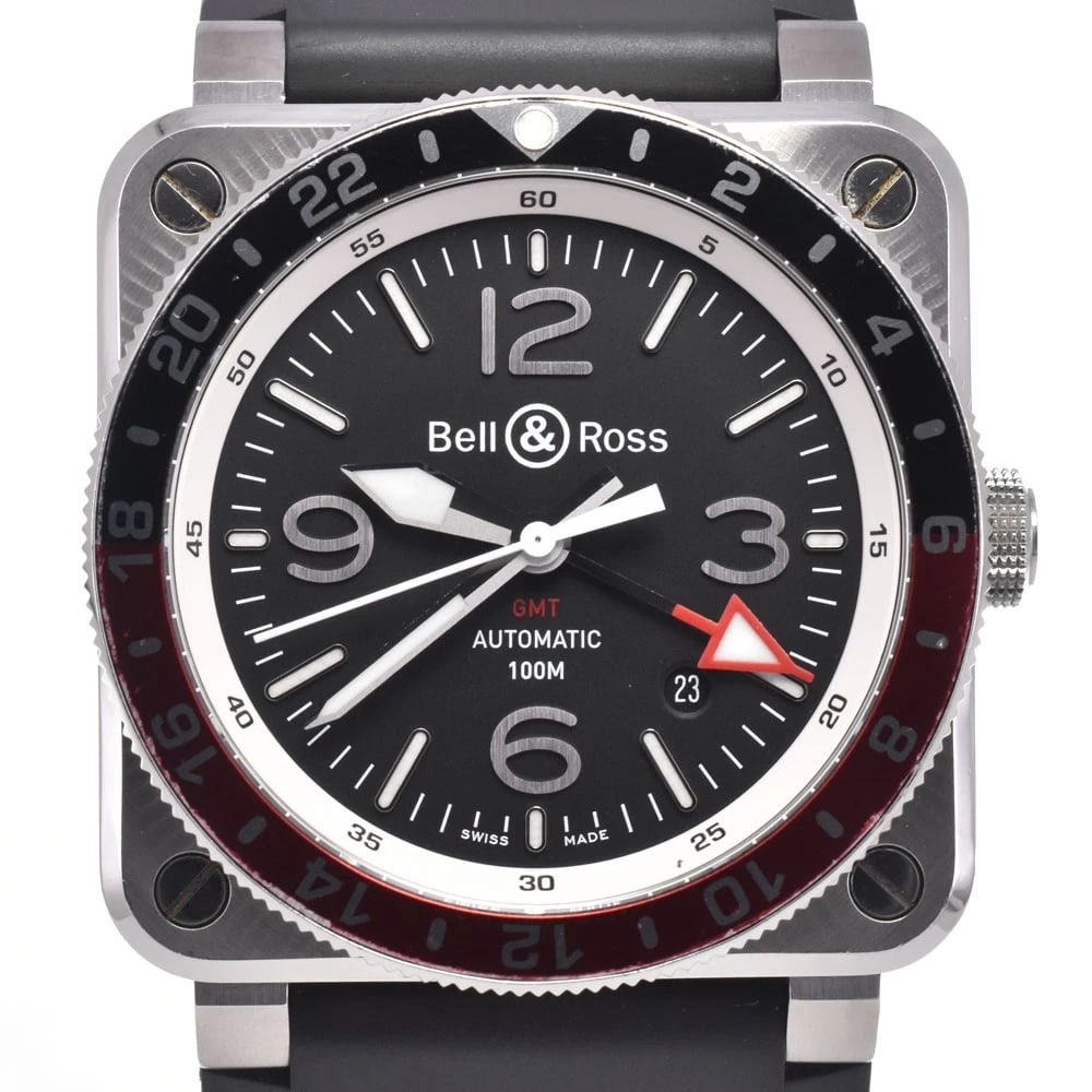 BELL?ROSS AVIATION RUBBER AUTOMATIC WATCH: Bell?Ross Aviation Rubber Automatic Watch Brand: Bell?Ross Type/Style: Wristwatch Material: Band Material rubber, Case Material Stainless Steel Color: Case Color Silver, Band Color black, Dial Color b
