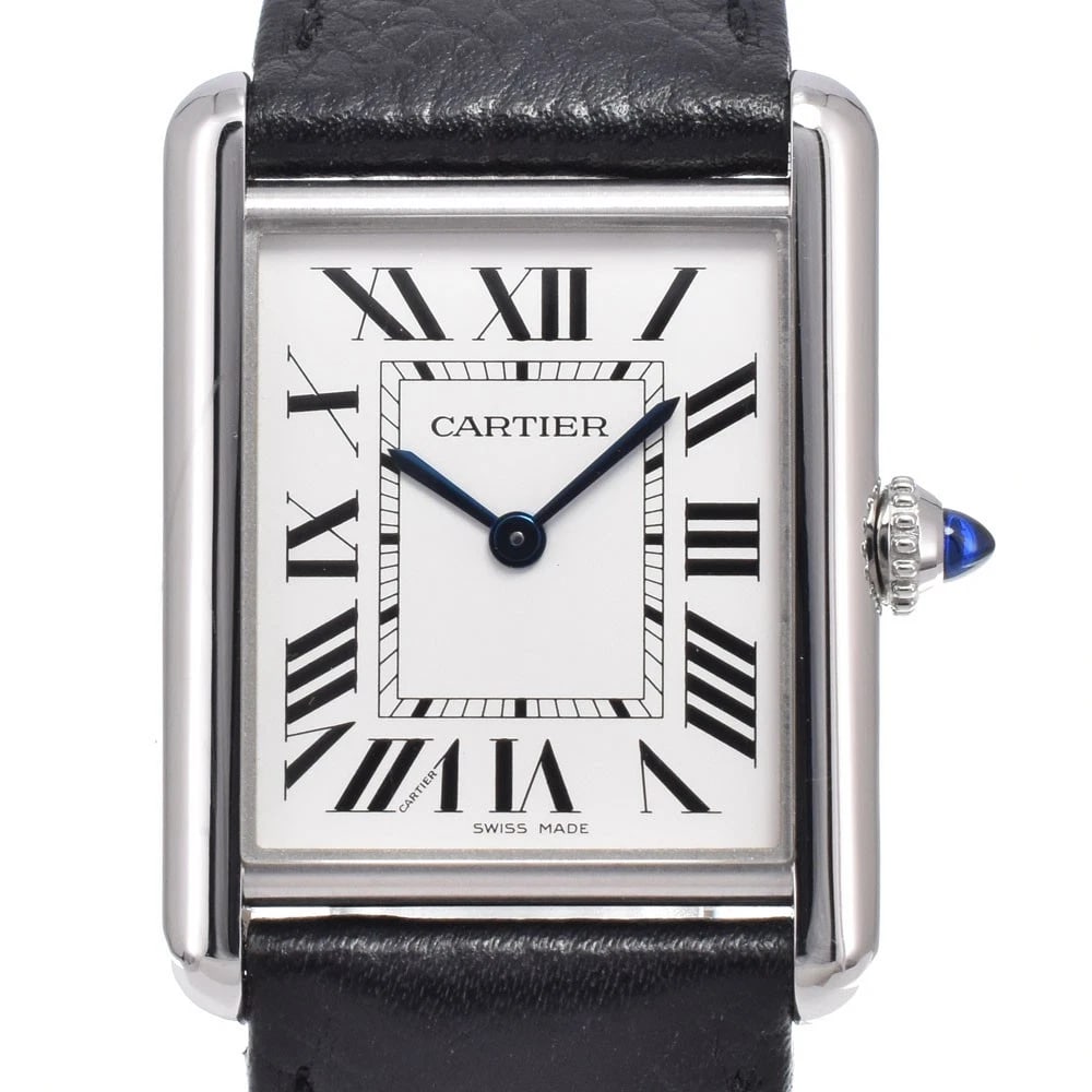CARTIER TANK MUST LM LEATHER QUARTZ UNISEX WATCH: Cartier Tank Must Lm Leather Quartz Unisex Watch Brand: CARTIER Type/Style: Wristwatch Material: Band Material leather, Case Material Stainless Steel Color: Case Color Silver, Band Color black, Dial C