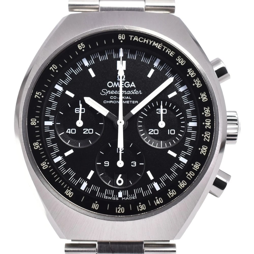 OMEGA SPEEDMASTER MARK II CO-AXIAL WATCH: Omega Speedmaster Mark Ii Co-Axial Watch Brand: OMEGA Type/Style: Wristwatch Material: Band Material Stainless Steel, Case Material Stainless Steel Color: Case Color Silver, Band Color Silver, Dial