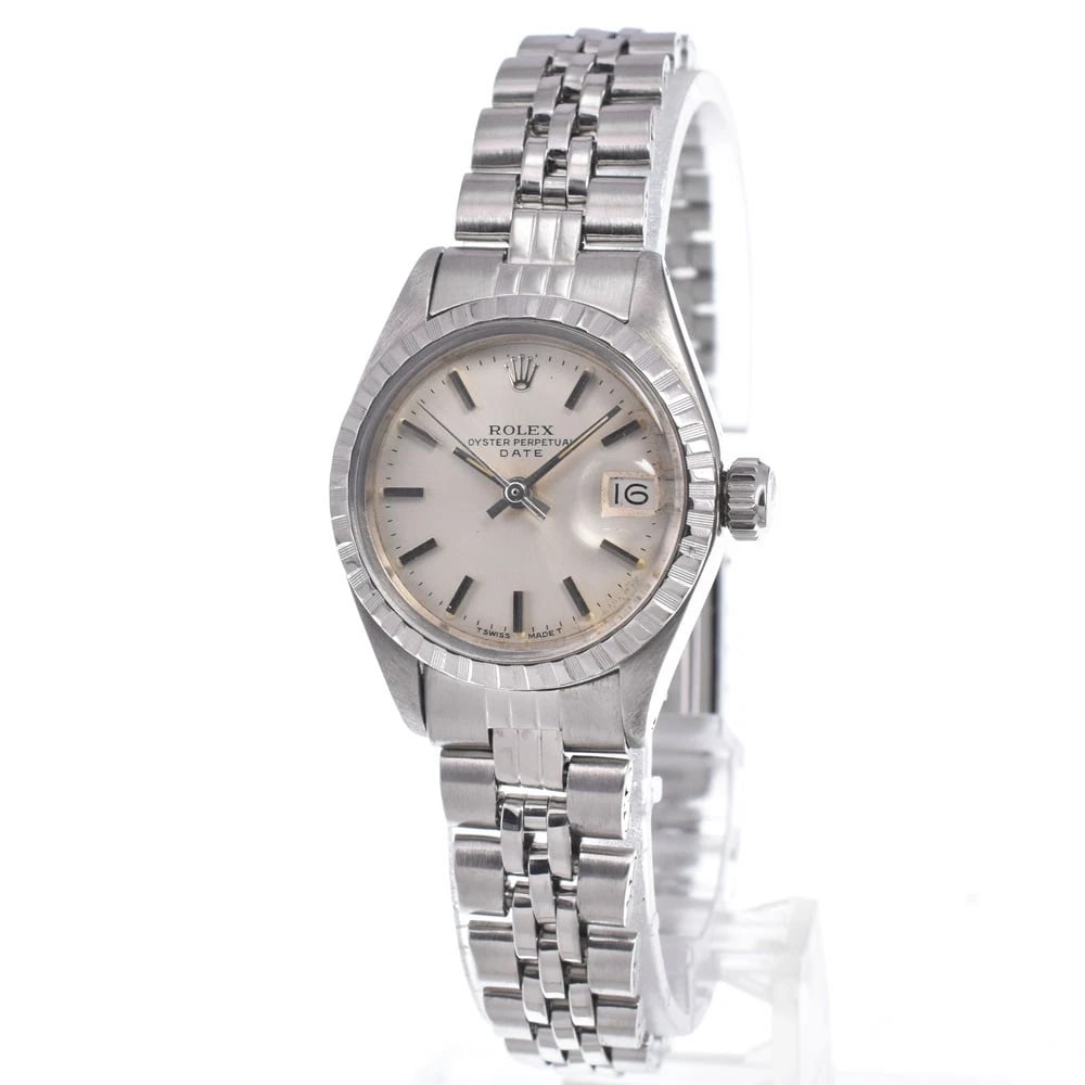 ROLEX OYSTER PERPETUAL DATE LADIES WATCH: Rolex Oyster Perpetual Date Ladies Watch Brand: ROLEX Type/Style: Wristwatch Material: Band Material Stainless Steel, Case Material Stainless Steel Color: Case Color Silver, Band Color Silver, Dial Co