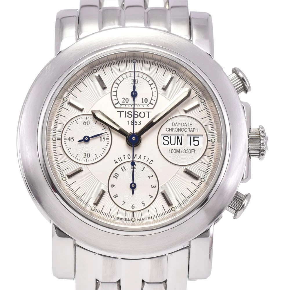 TISSOT T-ROAD CHRONOGRAPH DAY DATE WATCH: Tissot T-Road Chronograph Day Date Watch Brand: TISSOT Type/Style: Wristwatch Material: Band Material Stainless Steel, Case Material Stainless Steel Color: Case Color Silver, Band Color Silver, Dial