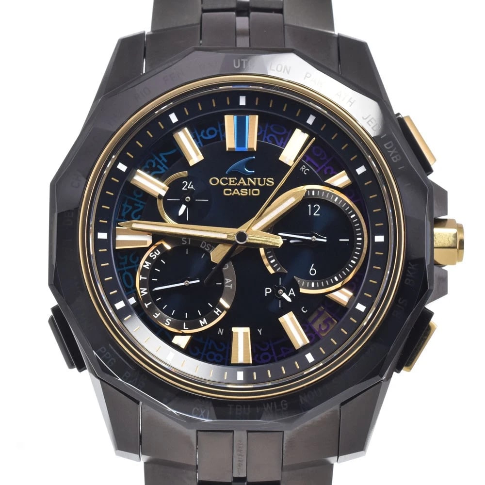 CASIO MANTA RADIO SYNC SOLAR WATCH: Casio Manta Radio Sync Solar Watch Brand: CASIO Type/Style: Wristwatch Material: Band Material titanium, Case Material titanium Color: Case Color black, Band Color black, Dial Color black Size: Case