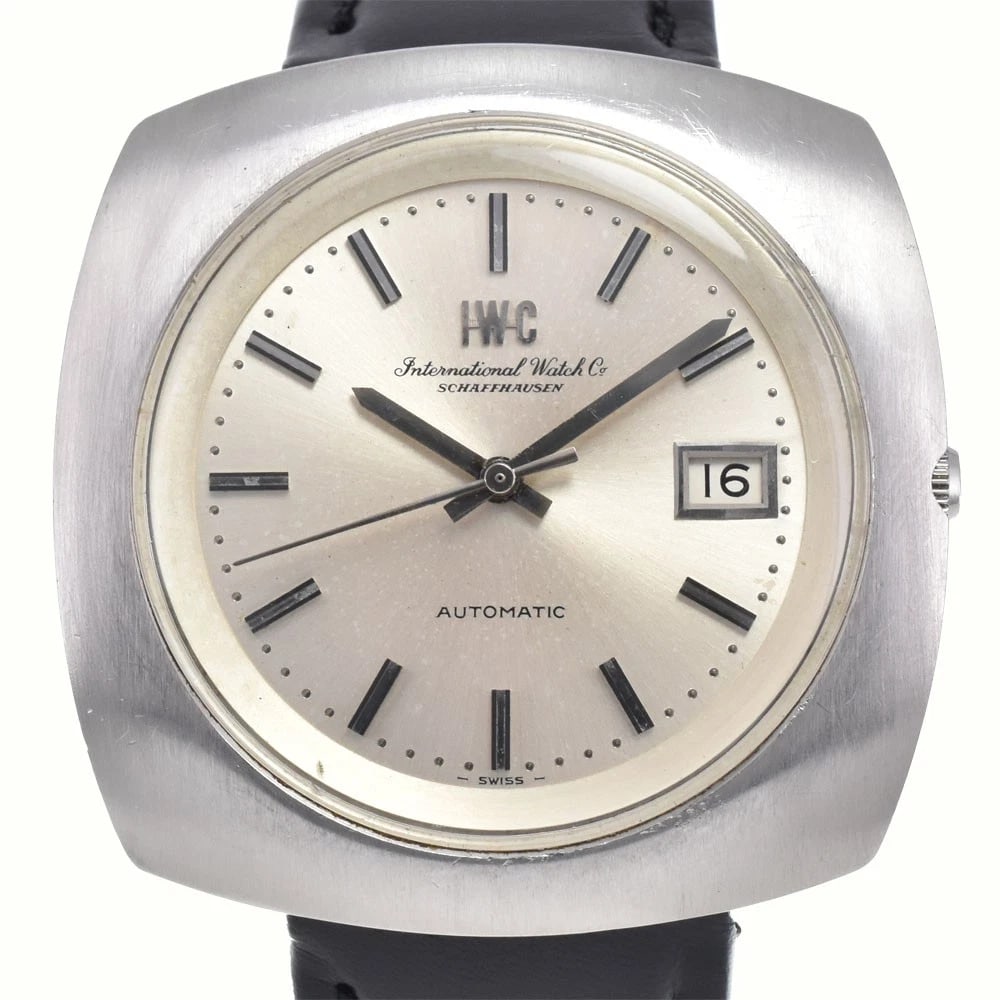 IWC SCHAFFHAUSEN OLD INTER WATCH: Iwc Schaffhausen Old Inter Watch Brand: IWC SCHAFFHAUSEN Type/Style: Wristwatch Material: Band Material leather, Case Material Stainless Steel Color: Case Color Silver, Band Color black, Dial Color Si