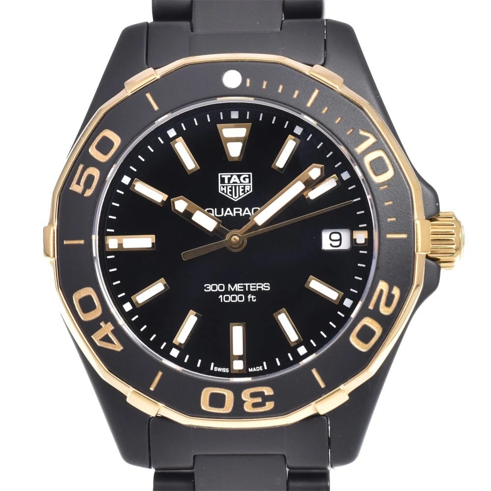 TAG HEUER AQUA RACER WATCH: Tag Heuer Aqua Racer Watch Brand: TAG HEUER Type/Style: Wristwatch Material: Band Material ceramic, Case Material ceramic Color: Case Color black, Band Color black, Dial Color black Size: Case Size