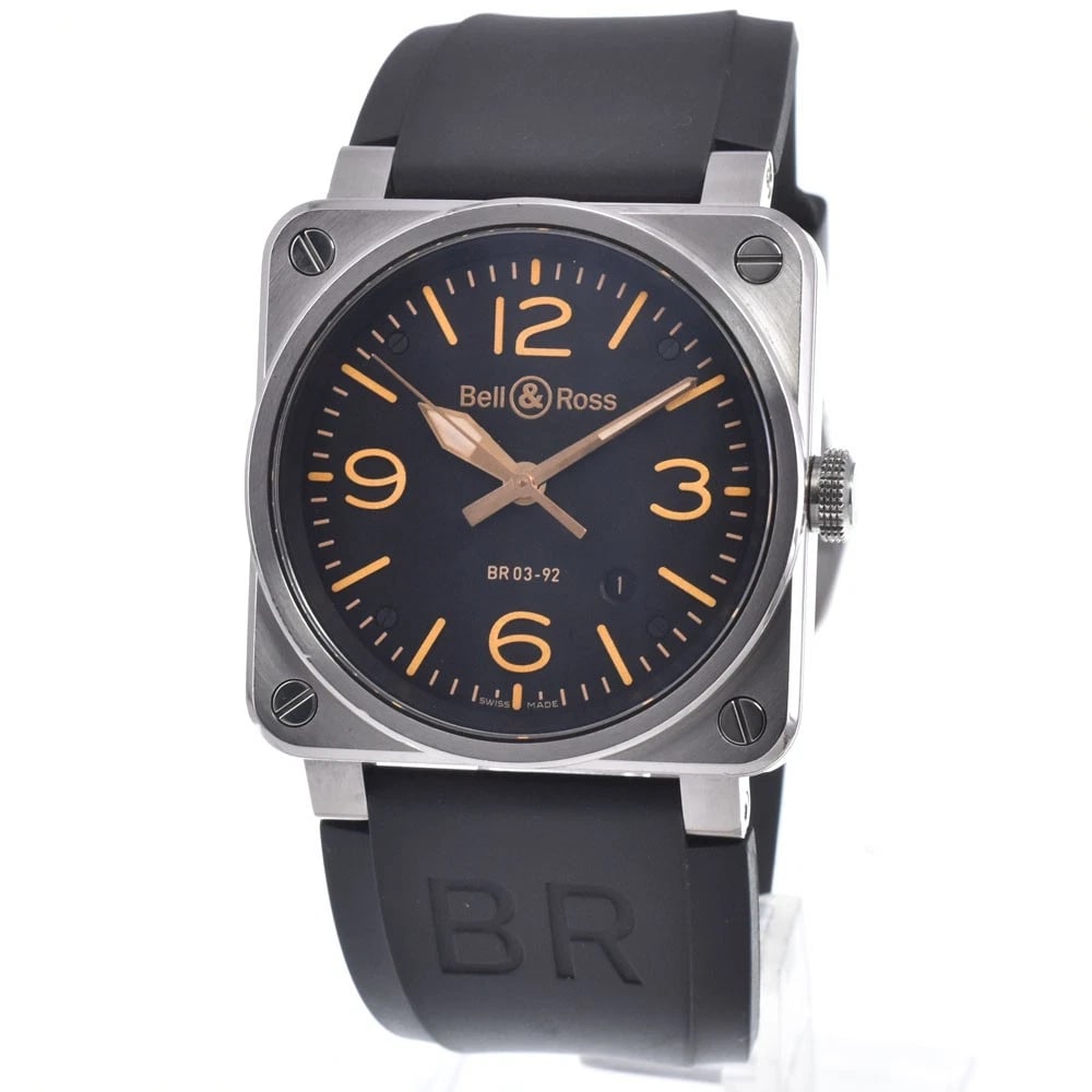 BELL?ROSS GOLDEN HERITAGE GOLDENHERI-CA AUTOMATIC WATCH: Bell?Ross Golden Heritage Goldenheri-Ca Automatic Watch Brand: Bell?Ross Type/Style: Wristwatch Material: Band Material rubber, Case Material Stainless Steel Color: Case Color Silver, Band Color