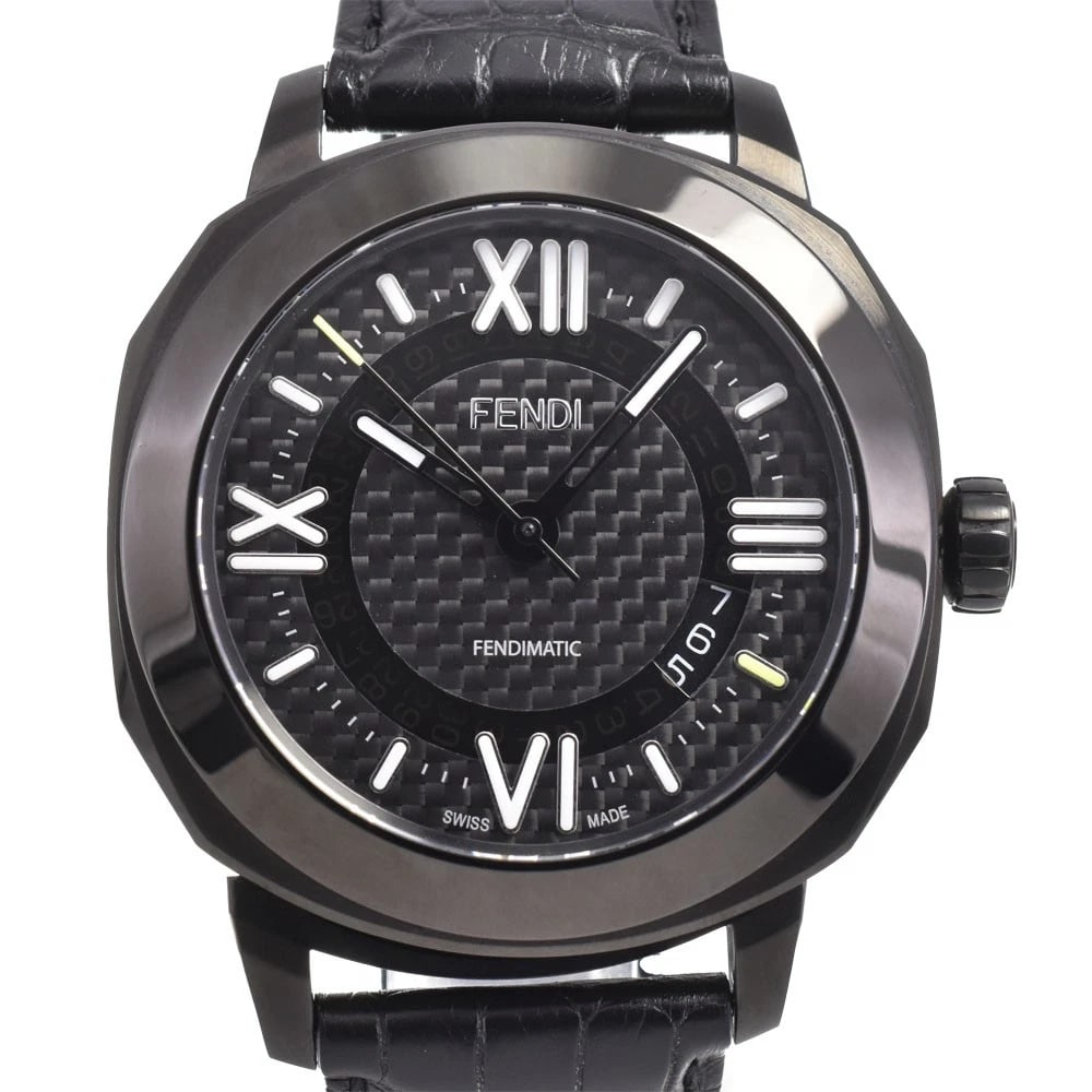 FENDI CELERIA BLACK DIAL WATCH: Fendi Celeria Black Dial Watch Brand: FENDI Type/Style: Wristwatch Material: Band Material leather, Case Material Stainless Steel Color: Case Color black, Band Color black, Dial Color black Size: Case