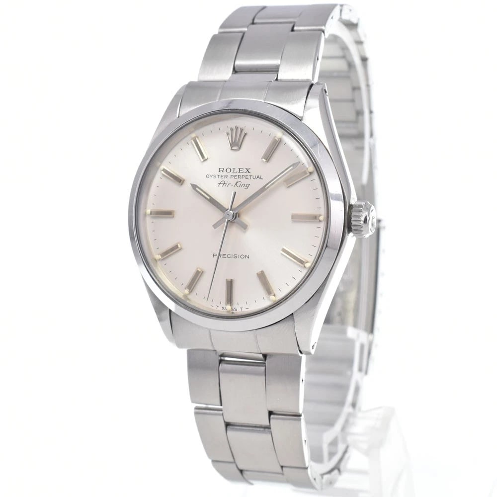 ROLEX OYSTER PERPETUAL AIR KING WATCH: Rolex Oyster Perpetual Air King Watch Brand: ROLEX Type/Style: Wristwatch Material: Band Material Stainless Steel, Case Material Stainless Steel Color: Case Color Silver, Band Color Silver, Dial Color