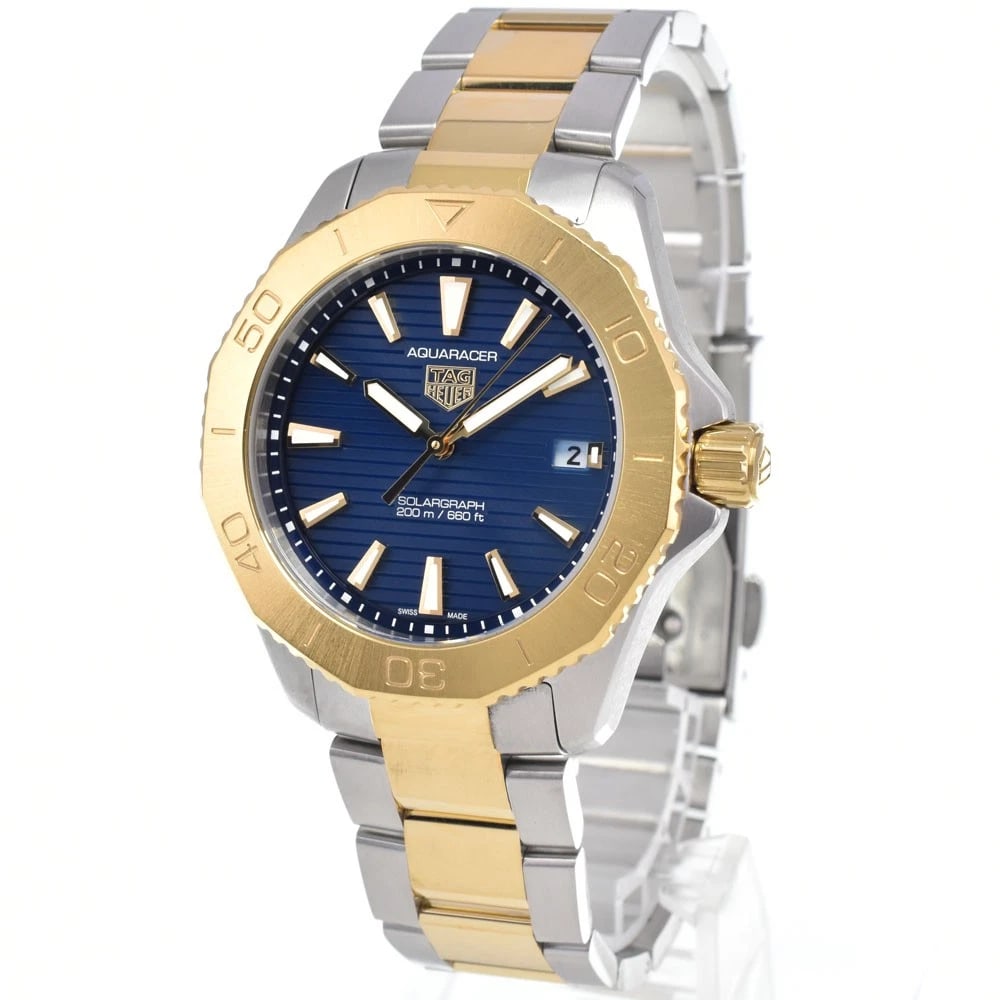 TAG HEUER AQUA RACER PROFESSIONAL SOLAR WATCH: Tag Heuer Aqua Racer Professional Solar Watch Brand: TAG HEUER Type/Style: Wristwatch Material: Band Material Stainless Steel/Gold Plated, Case Material Stainless Steel/K18YG Color: Case Color Silver 