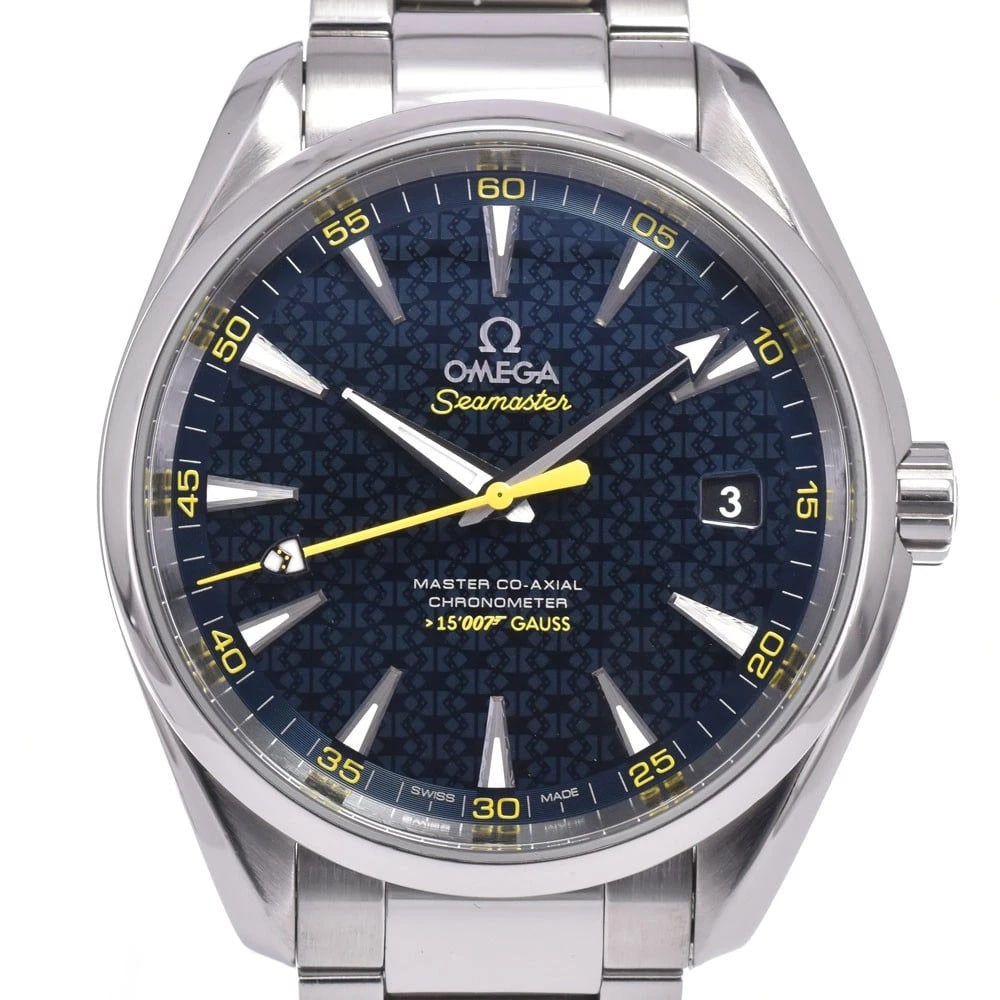 OMEGA SEAMASTER JAMES BOND 007 AUTOMATIC WATCH: Omega Seamaster James Bond 007 Automatic Watch Brand: OMEGA Type/Style: Wristwatch Material: Band Material Stainless Steel, Case Material Stainless Steel Color: Case Color Silver, Band Color Silver,
