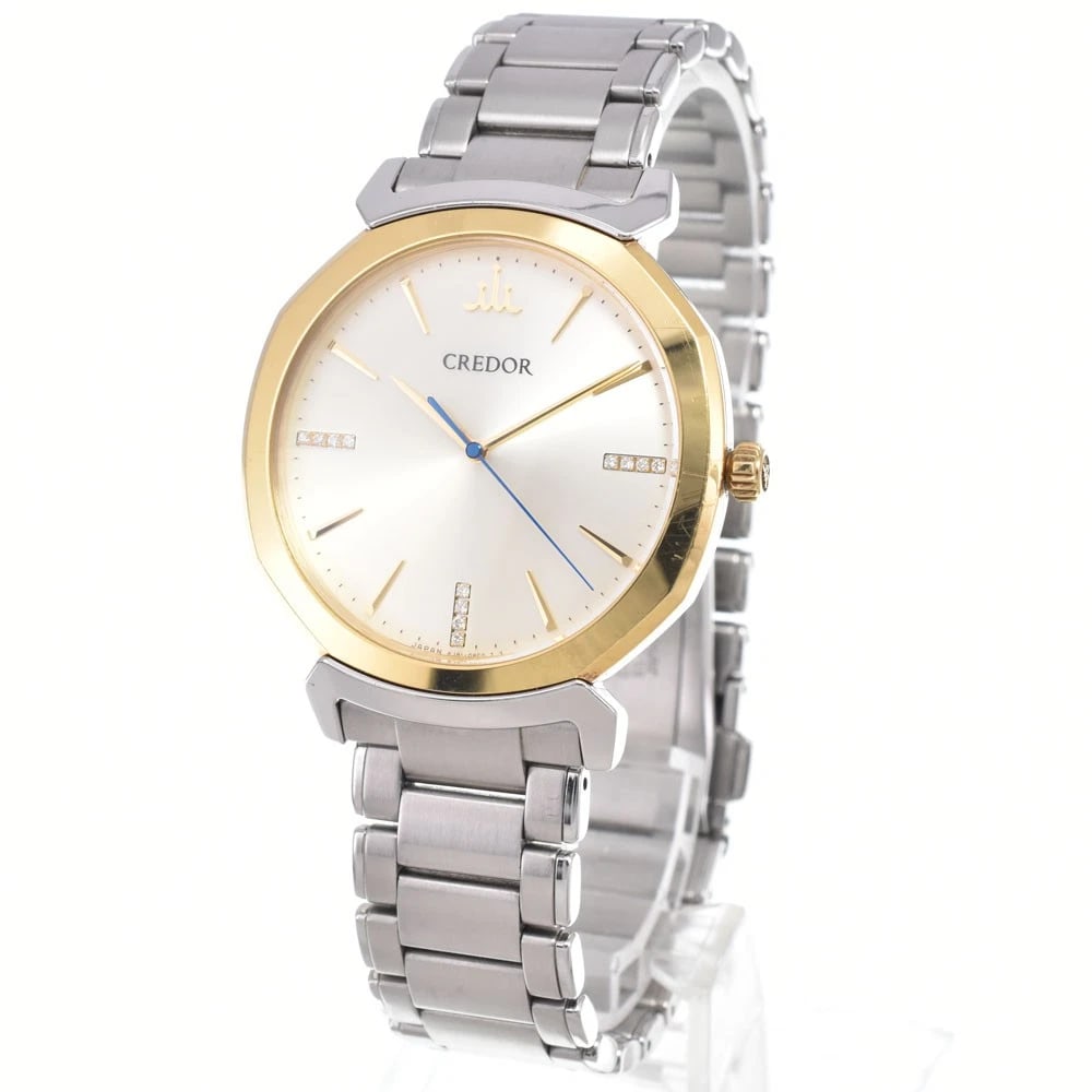 SEIKO CREDOR LINEARX WATCH: Seiko Credor Linearx Watch Brand: SEIKO Type/Style: Wristwatch Material: Band Material Stainless Steel, Case Material K18YG/Stainless Steel Color: Case Color Silver / Gold, Band Color Silver, Dial