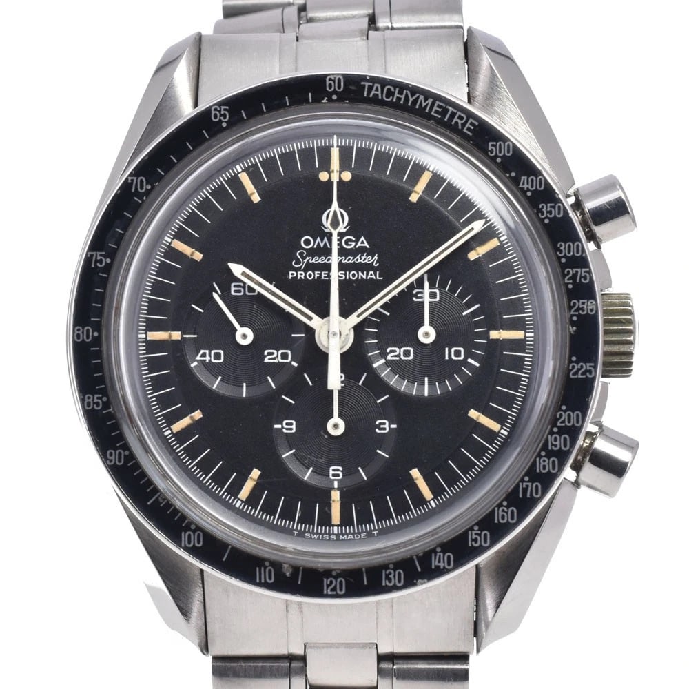 OMEGA SPEEDMASTER PROFESSIONAL WATCH: Omega Speedmaster Professional Watch Brand: OMEGA Type/Style: Wristwatch Material: Band Material Stainless Steel, Case Material Stainless Steel Color: Case Color Silver, Band Color Silver, Dial Color