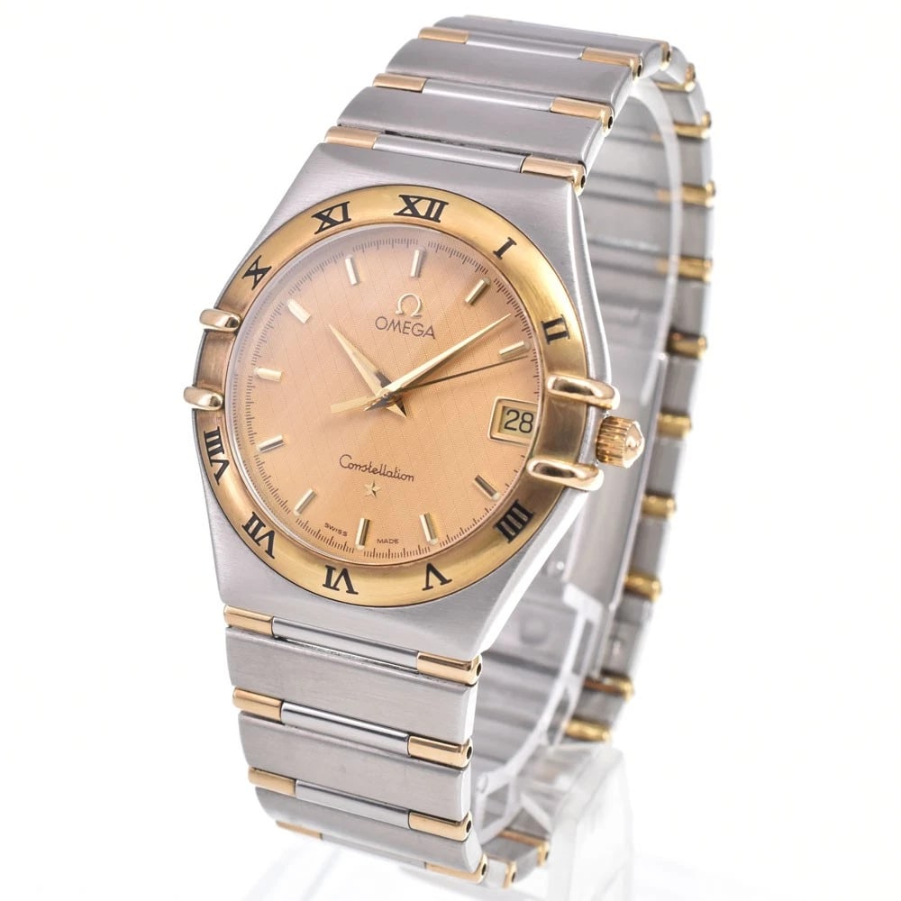 OMEGA CONSTELLATION STAINLESS STEEL / K18YG QUARTZ WATCH: Omega Constellation Stainless Steel / K18Yg Quartz Watch Brand: OMEGA Type/Style: Wristwatch Material: Band Material Stainless Steel/K18YG, Case Material Stainless Steel/K18YG Color: Case Color