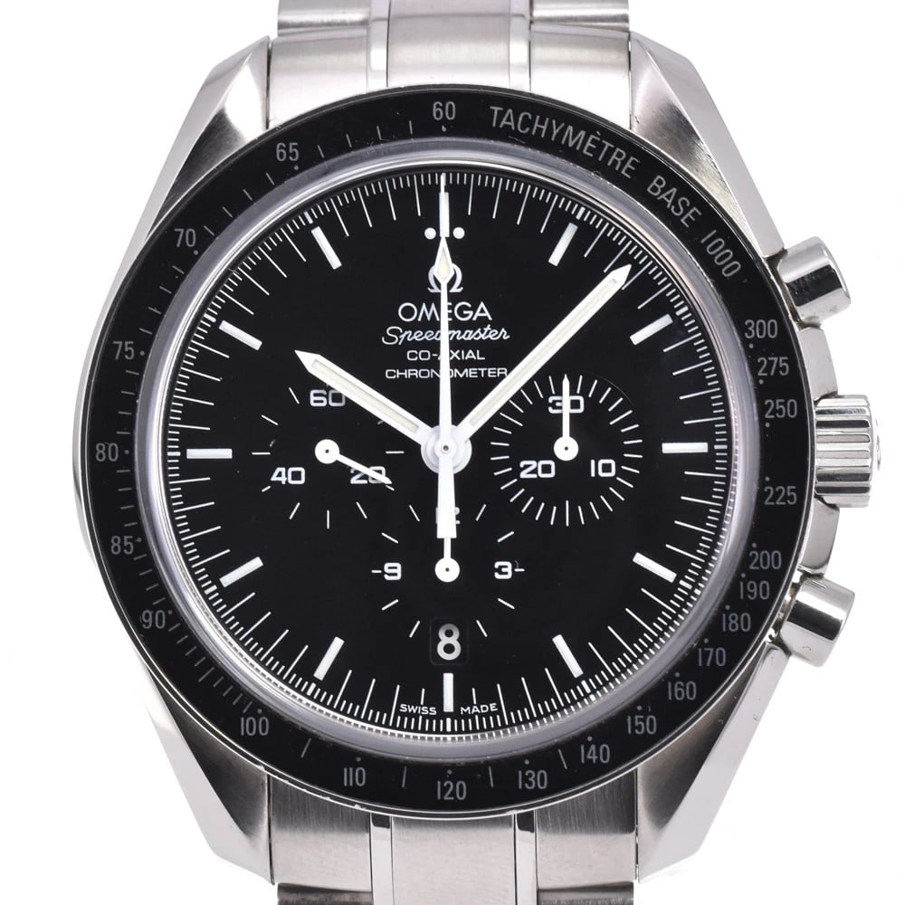 OMEGA SPEEDMASTER MOONWATCH AUTOMATIC WATCH: Omega Speedmaster Moonwatch Automatic Watch Brand: OMEGA Type/Style: Wristwatch Material: Band Material Stainless Steel, Case Material Stainless Steel Color: Case Color Silver, Band Color Silver, Dial