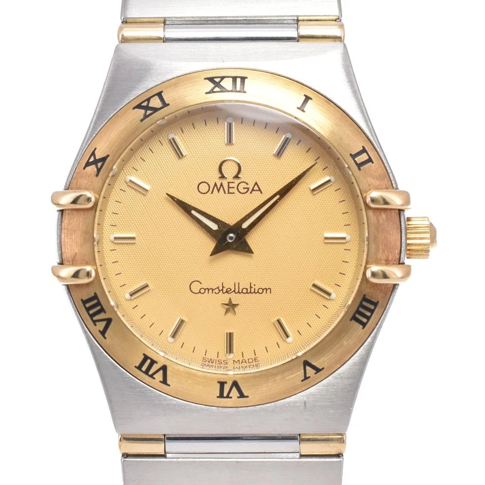 OMEGA CONSTELLATION MINI STAINLESS STEEL/K18YG QUARTZ WATCH: Omega Constellation Mini Stainless Steel/K18Yg Quartz Watch Brand: OMEGA Type/Style: Wristwatch Material: Band Material Stainless Steel/K18YG, Case Material Stainless Steel/K18YG Color: Case Color