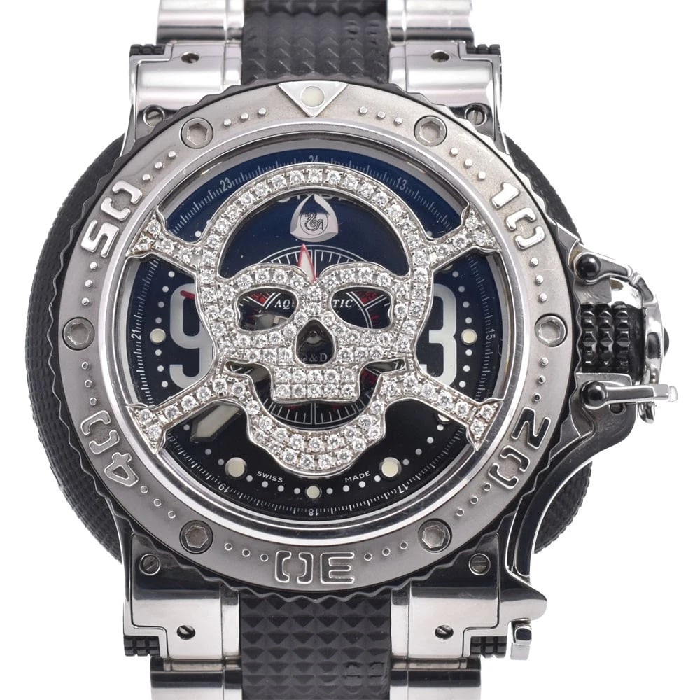 AQUANAUTIC KING SUBCOMMANDER DIAMOND AUTOMATIC WATCH: Aquanautic King Subcommander Diamond Automatic Watch Brand: AQUANAUTIC Type/Style: Wristwatch Material: Band Material Stainless Steel / Rubber, Case Material Stainless Steel / Rubber Color: Case Color