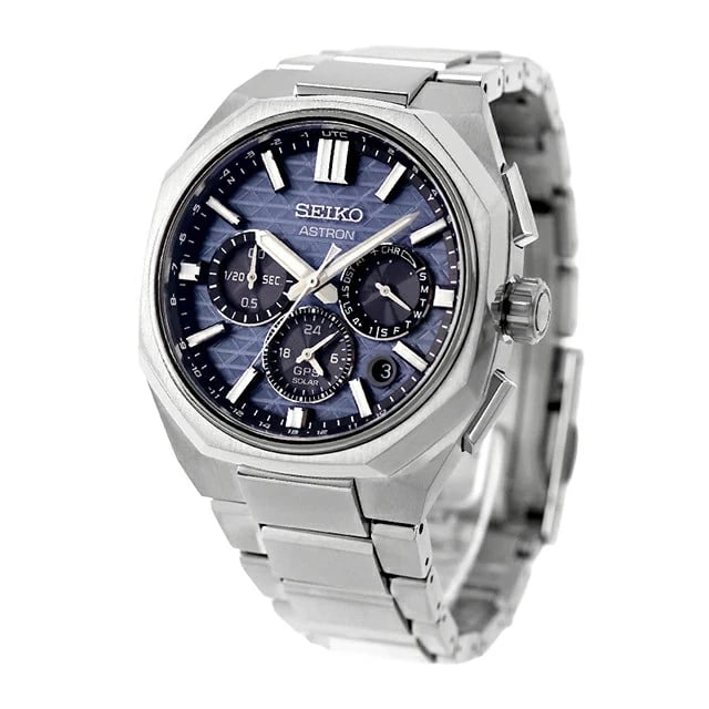 SEIKO ASTRON BLUE SOLAR WATCH: Seiko Astron Blue Solar Watch Brand: Seiko Type/Style: Wristwatch Material: Case Material Titanium Color: Dial Color Dial Color Blue Gray Size: Case Size 43.4mm Accessories: None Accessories Notice: