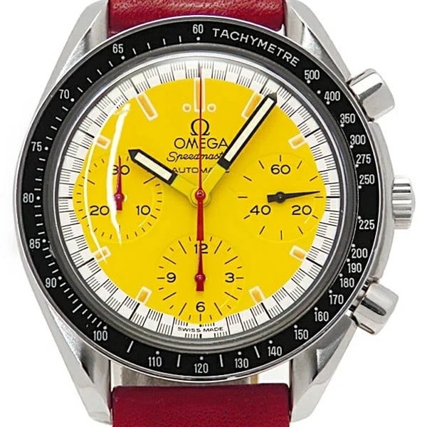 OMEGA YELLOW WATCH: Omega Yellow Watch Brand: OMEGA Type/Style: Wristwatch Material: Case Material N/A Band Material N/A Color: Dial Color Yellow Size: Case Size 39mm Wrist Size 19cm Accessories: None Accessories