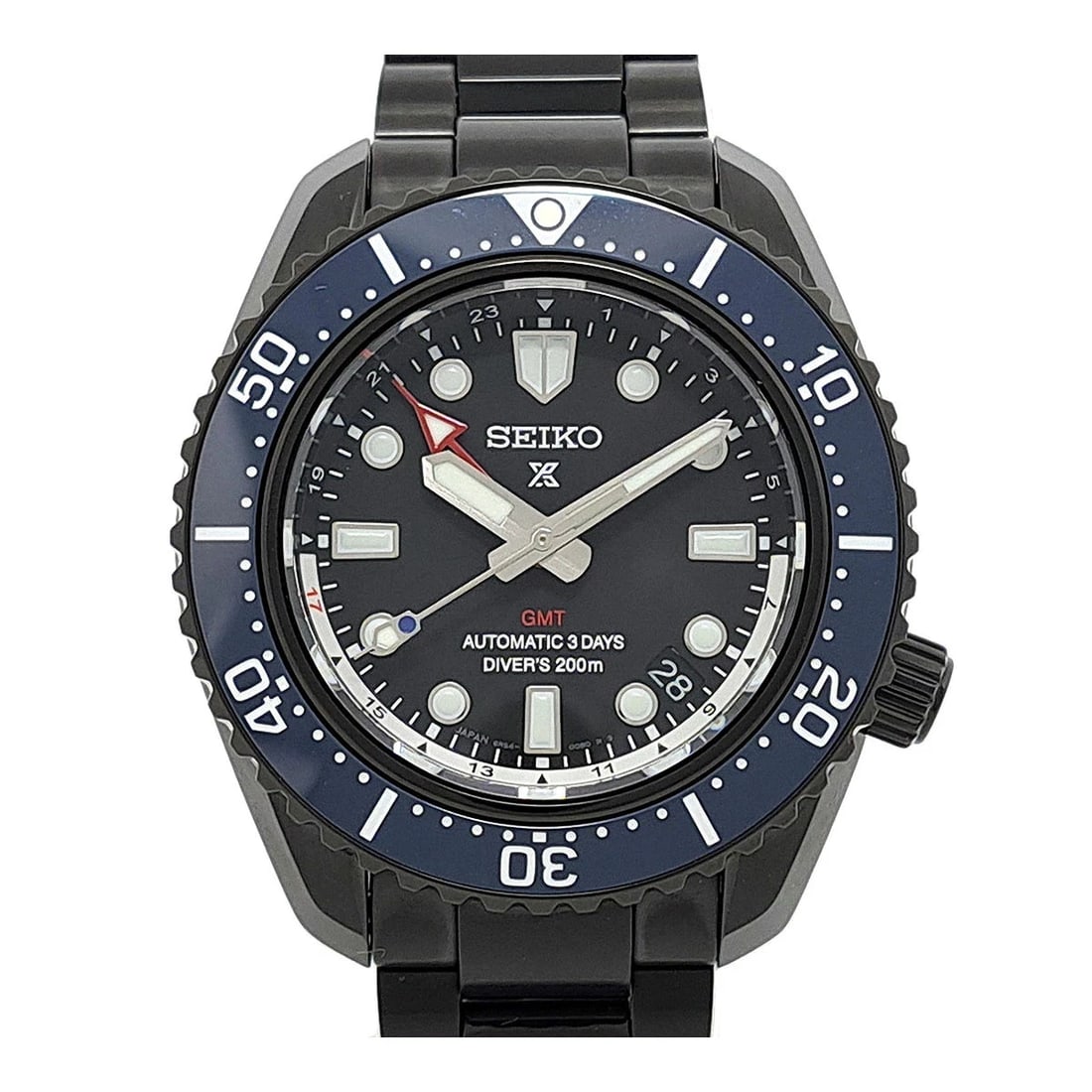 SEIKO BLACK WATCH: Seiko Black Watch Brand: SEIKO Type/Style: Wristwatch Material: Case Material N/A Band Material Stainless Steel Color: Dial Color Black Size: Wrist Size 18.5cm Case Size 42mm Accessories: None