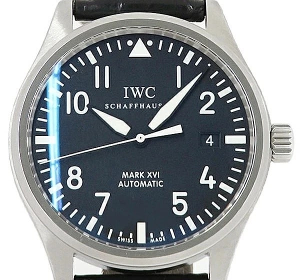 IWC PILOT'S WATCH BLACK WATCH: Iwc Pilot'S Watch Black Watch Brand: IWC Type/Style: Wristwatch Material: Case Material N/A Band Material N/A Color: Dial Color Black Size: Wrist Size 19.5cm Case Size 38mm Accessories: None