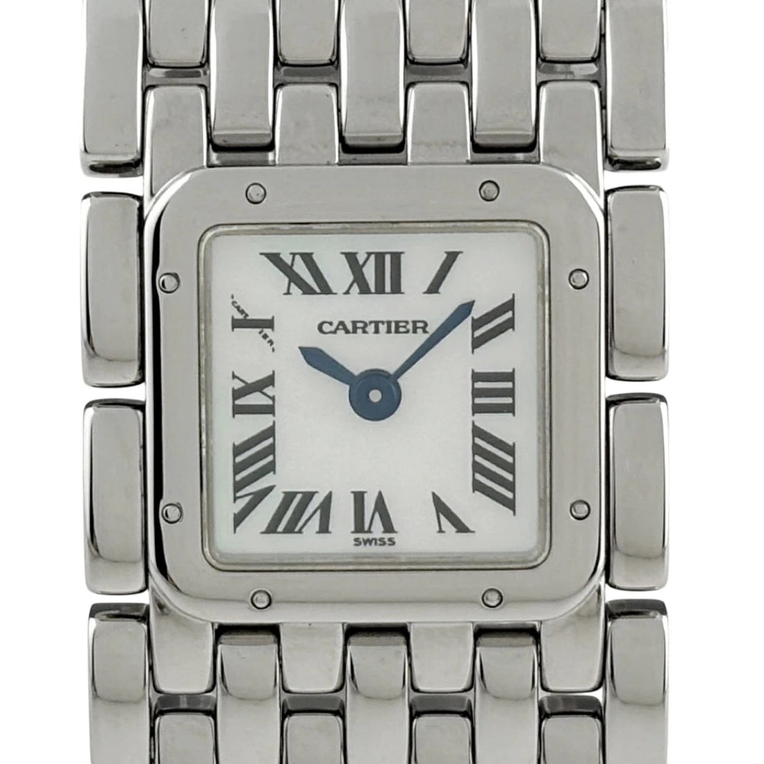 CARTIER PANTHERE WHITE WATCH: Cartier Panthere White Watch Brand: CARTIER Type/Style: Wristwatch Material: Case Material Sapphire Crystal Band Material Ss Color: Dial Color White Size: Wrist Size 16.5cm Accessories: None <
