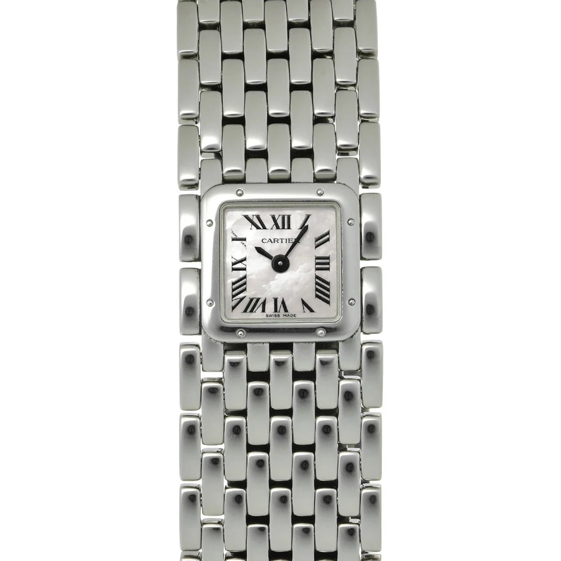 CARTIER PANTHERE RUBAN WHITE WATCH: Cartier Panthere Ruban White Watch Brand: CARTIER Type/Style: Wristwatch Material: Band Material Stainless Case Material Sapphire Crystal Color: Dial Color White Size: Wrist Size 14cm Case Size 17 x