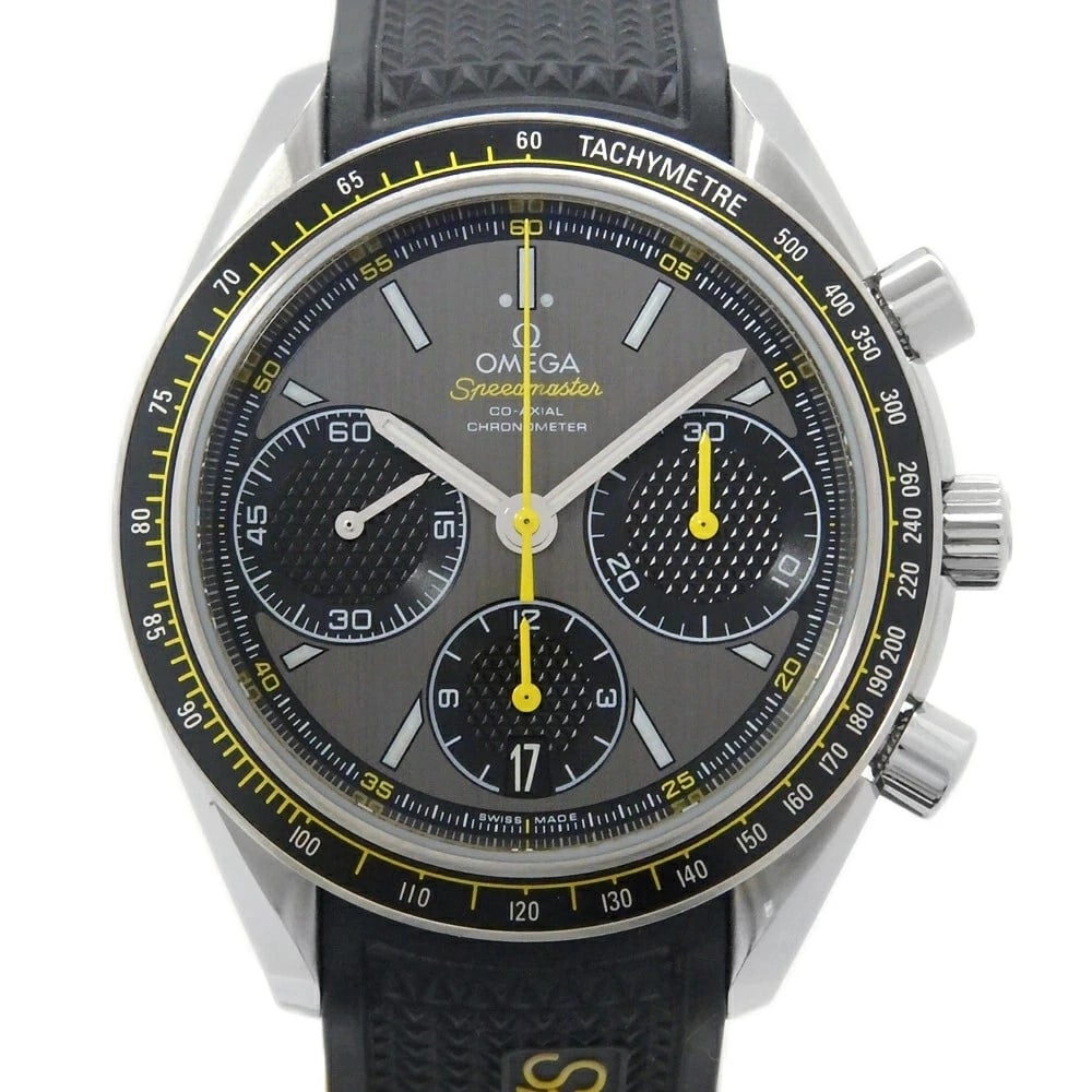 OMEGA OMEGA SPEEDMASTER WATCH: Omega Omega Speedmaster Watch Brand: OMEGA Type/Style: Wristwatch Material: Band Material Ss/Rubber Case Material N/A Color: Dial Color Size: Case Size 40mm Accessories: None Accessories N
