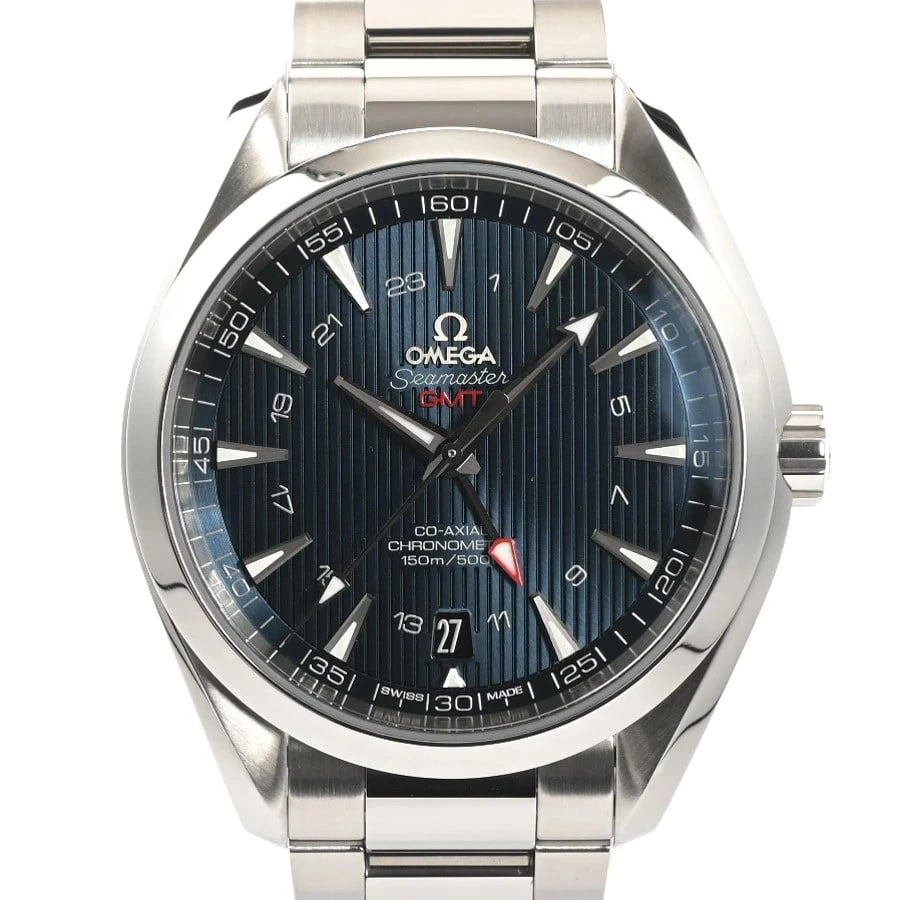 OMEGA BLUE WATCH: Omega Blue Watch Brand: OMEGA Type/Style: Wristwatch Material: Band Material Stainless Steel Case Material N/A Color: Dial Color Blue Size: Wrist Size 18.5cm Case Size 43mm Accessories: None <