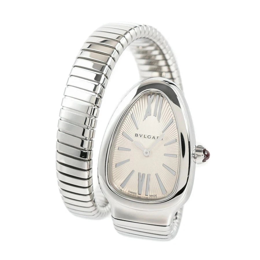 BVLGARI WHITE WATCH: Bvlgari White Watch Brand: BVLGARI Type/Style: Wristwatch Material: Band Material Stainless Steel Case Material N/A Color: Dial Color White Size: Wrist Size 13cm Case Size 22mm Accessories: None