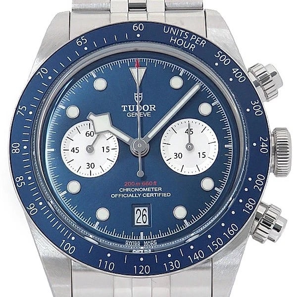 TUDOR CHRONO BLUE WATCH: Tudor Chrono Blue Watch Brand: TUDOR Type/Style: Wristwatch Material: Case Material N/A Band Material N/A Color: Dial Color Blue Size: Wrist Size 20.5cm Case Size 41mm Accessories: None Accessories