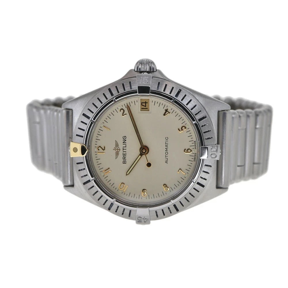 BREITLING AUTOMATIC WHITE WATCH - 6
