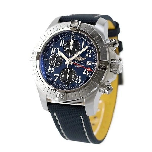 BREITLING NAVITIMER BLUE AUTOMATIC WATCH: Breitling Navitimer Blue Automatic Watch Brand: Breitling Type/Style: Wristwatch Material: Band Material Leather Case Material Stainless Steel Color: Dial Color Case Color Silver Dial Color Black Band
