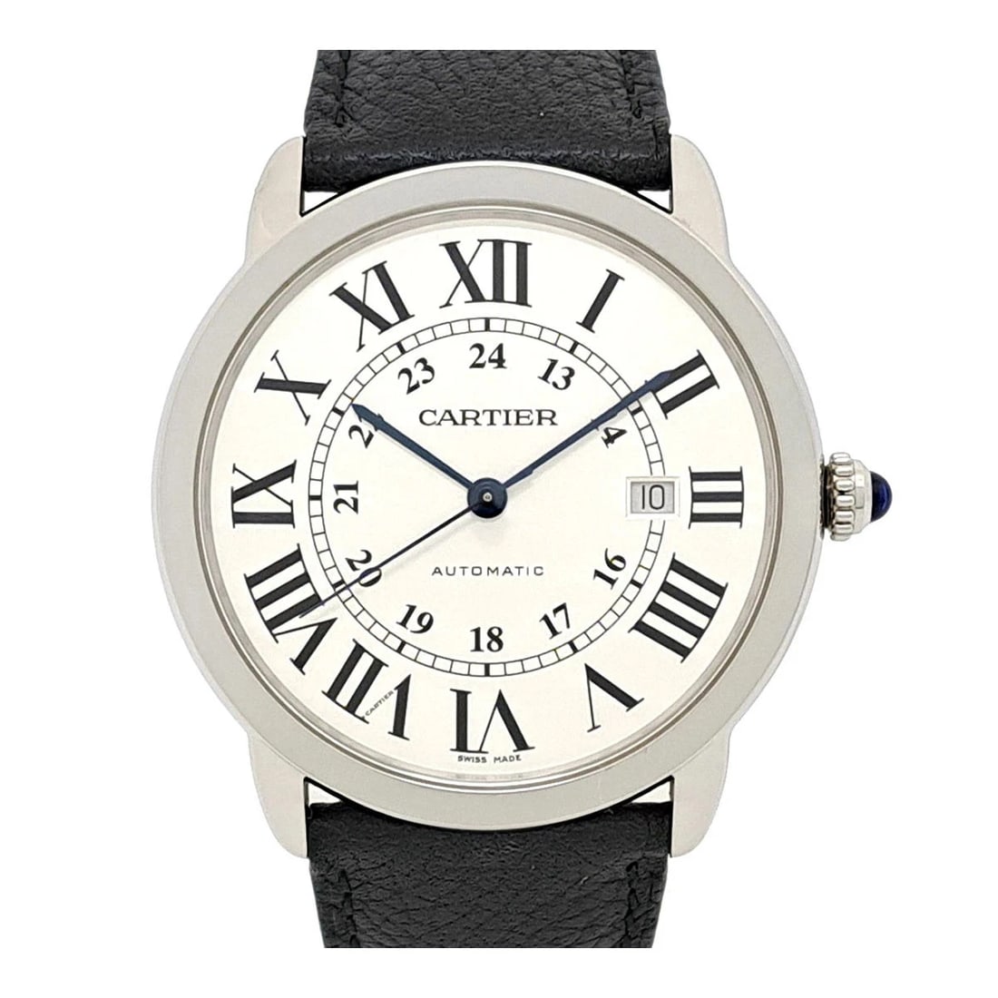 CARTIER SILVER WATCH: Cartier Silver Watch Brand: CARTIER Type/Style: Wristwatch Material: Case Material N/A Band Material Stainless Steel Color: Dial Color Silver Size: Wrist Size 16.5cm Case Size 42mm Accessories: None