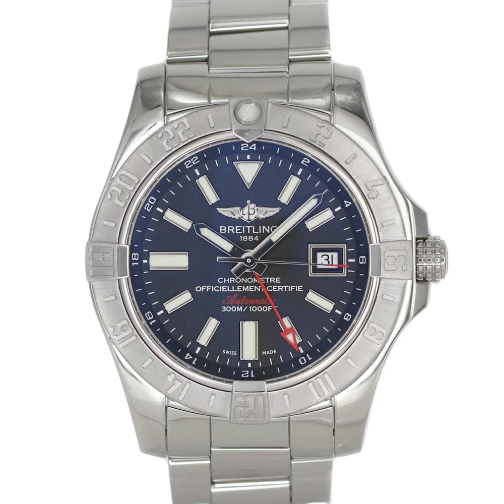 BREITLING BLACK WATCH: Breitling Black Watch Brand: BREITLING Type/Style: Wristwatch Material: Case Material N/A Band Material N/A Color: Dial Color Size: Wrist Size 17.5cm Case Size 43.0mm Accessories: None Acc