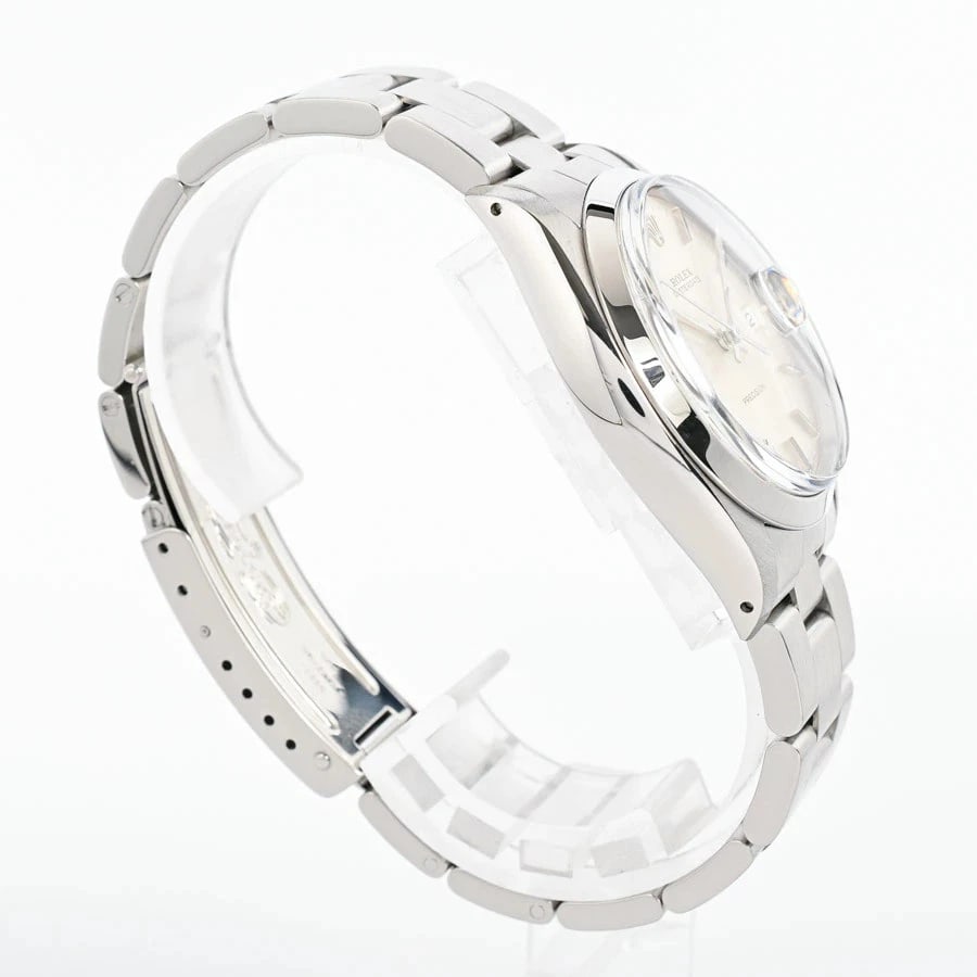 ROLEX OYSTERDATE SILVER WATCH - 3