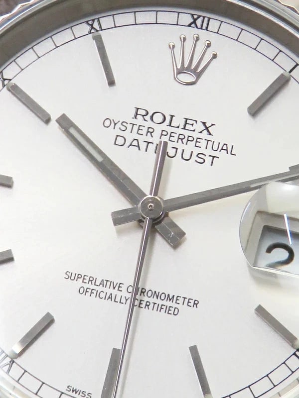 ROLEX DATEJUST SILVER WATCH - 3
