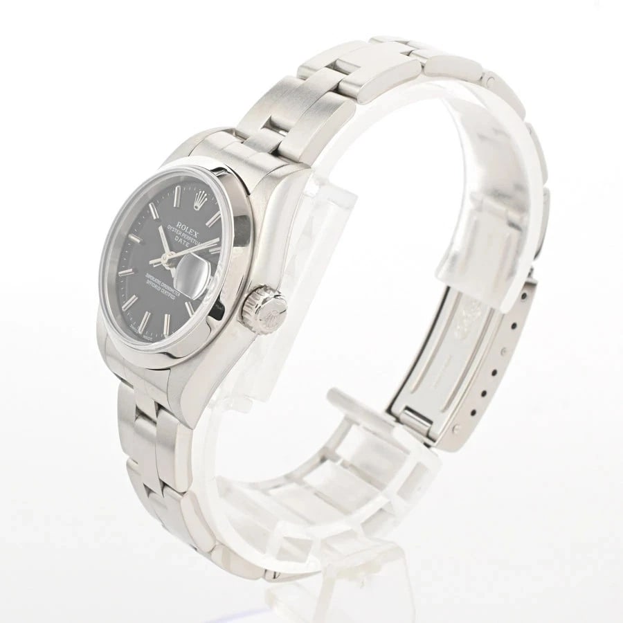 ROLEX DATEJUST BLACK WATCH - 2