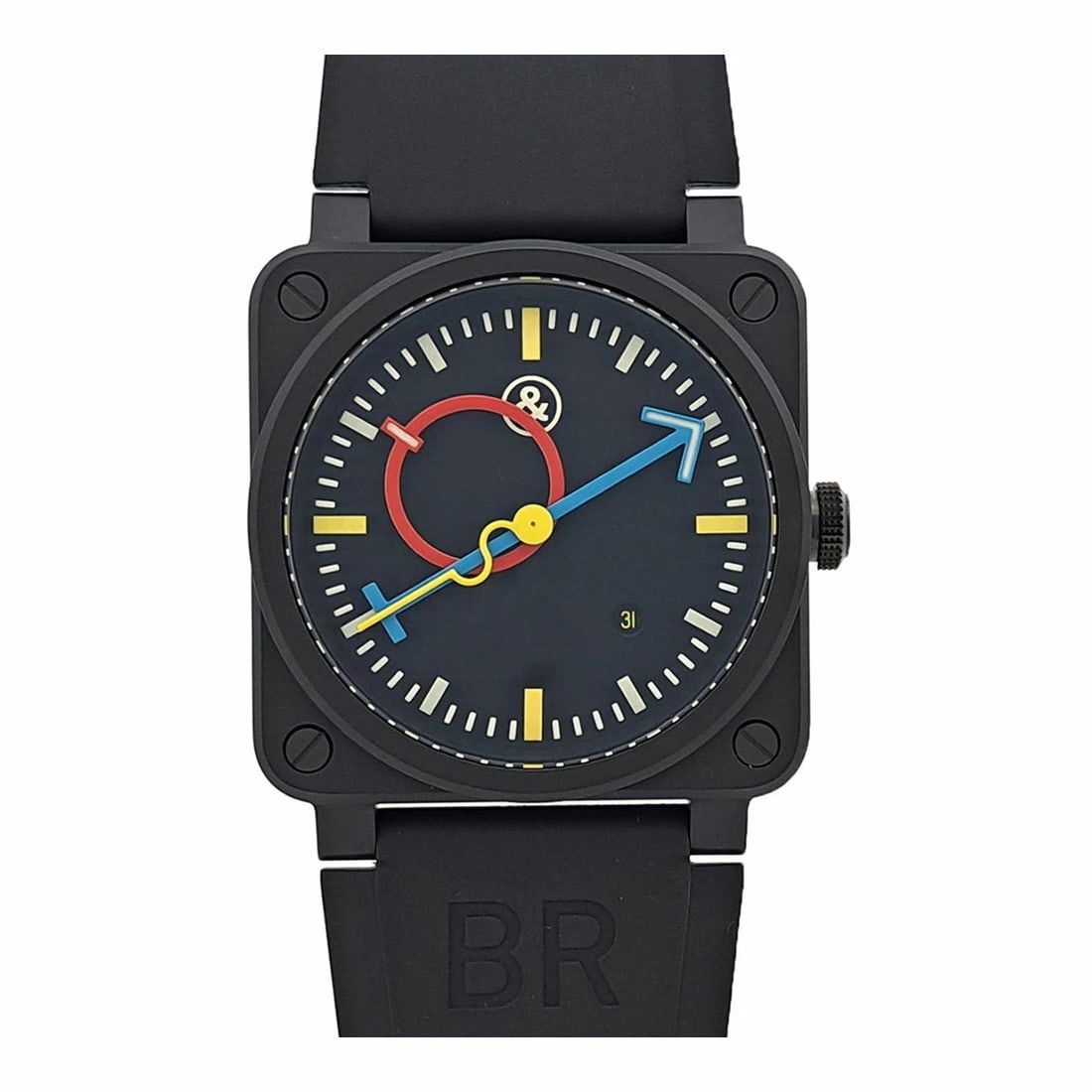 BELL & ROSS BLACK WATCH: Bell & Ross Black Watch Brand: BELL & ROSS Type/Style: Wristwatch Material: Band Material Ceramic Case Material N/A Color: Dial Color Black Size: Wrist Size 16cm?19.5cm Case Size 42mm Accessories: