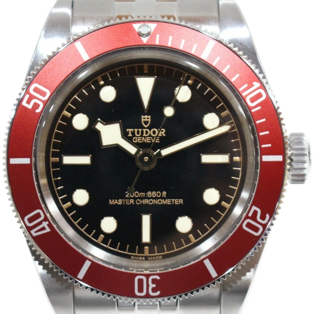 TUDOR BLACK WATCH: Tudor Black Watch Brand: TUDOR Type/Style: Wristwatch Material: Case Material N/A Band Material Stainless Steel Color: Dial Color Black Size: Wrist Size 20.5cm Case Size 41mm Accessories: None