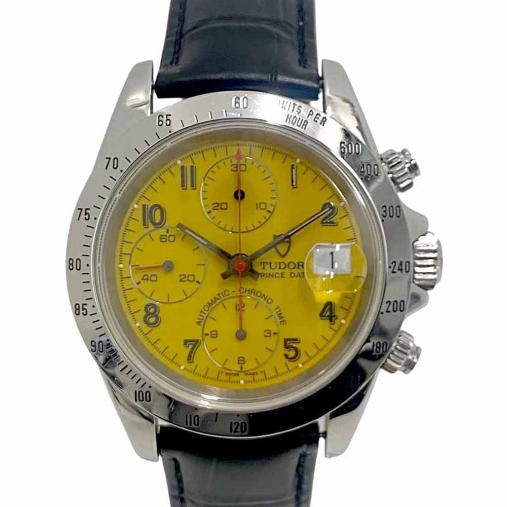 TUDOR PRINCE DATE CHRONO YELLOW WATCH: Tudor Prince Date Chrono Yellow Watch Brand: TUDOR Type/Style: Wristwatch Material: Case Material N/A Band Material N/A Color: Dial Color Yellow Size: Case Size 40mm Accessories: None Accessories