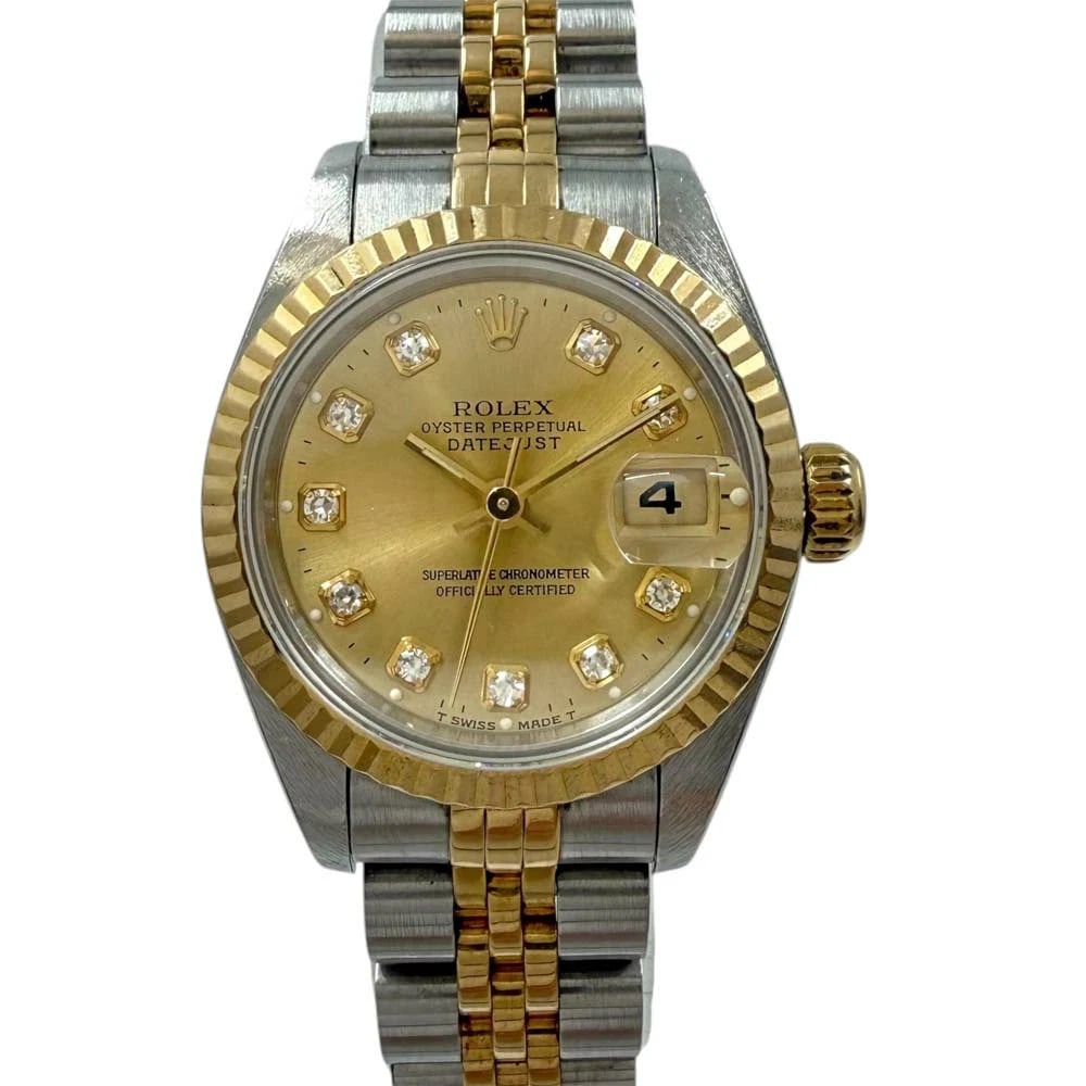 ROLEX DATEJUST GOLD WATCH: Rolex Datejust Gold Watch Brand: ROLEX Type/Style: Wristwatch Material: Case Material N/A Band Material N/A Color: Dial Color Gold Size: Wrist Size 16cm Case Size 24mm Accessories: None Accessories