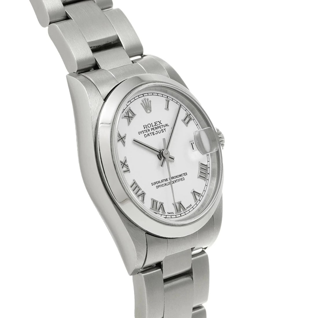 ROLEX DATEJUST WHITE WATCH - 3