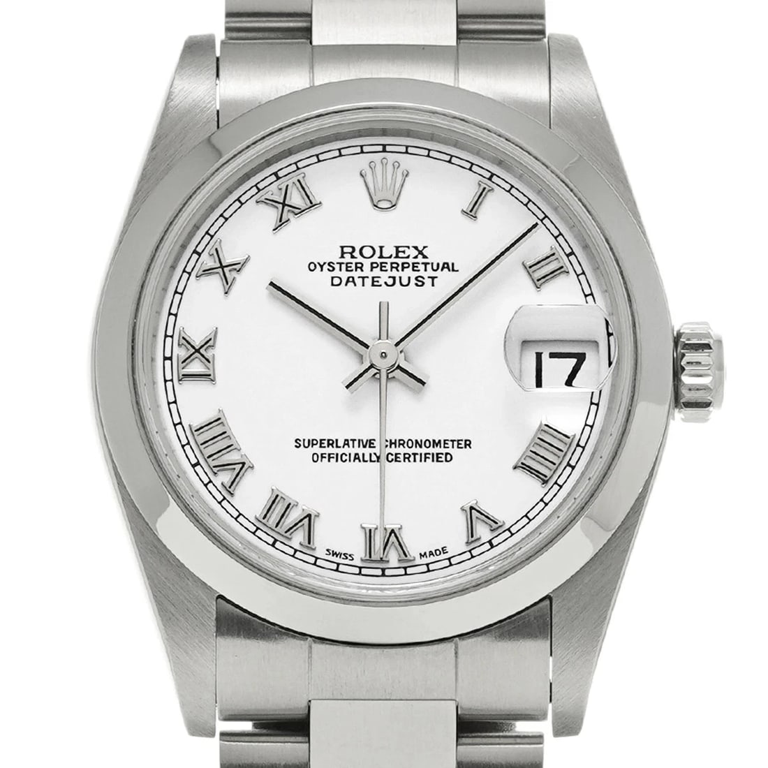 ROLEX DATEJUST WHITE WATCH - 4